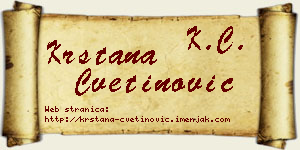 Krstana Cvetinović vizit kartica